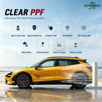 Film de protection de peinture automobile en TPU PPF transparent brillant hydrophile de 7,3 mil, auto-réparant, anti-rayures, facile à nettoyer, protection contre les éclats de pierre