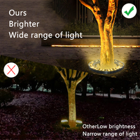 Lampe solaire connectable pour arbre, étanche IP65, extérieur, du crépuscule à l'aube, éclairage LED pour jardin et paysage, spot annulaire pour palmier
