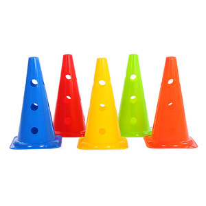 2025 Factory Wholesale Colourful PE Agility Hurdle <strong>Cones</strong> With Holes for Kids Soccer Training - Product Image 1