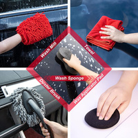 Ensemble de 44 outils de nettoyage de voiture, aspirateur, brosses de lavage, kit de nettoyage de détail automobile, brosses à serviettes