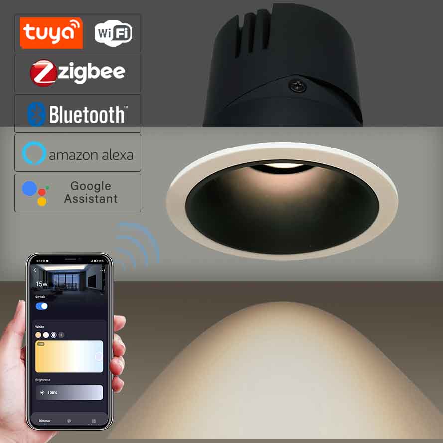 Современный Wi-Fi светодиодный умный потолочный светильник tuya для дома tuya zigbee alexa с дистанционным управлением