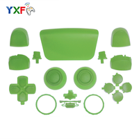 Kit de Remplacement Complet pour Manette : Boutons Transparents Couleurs Unies, Croix Directionnelle, Gâchettes R1 L1 R2 L2, Boutons Partage et Options, et Faceplate pour Réparation