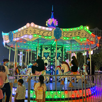 Manège de luxe pour enfants sur le thème des chevaux, grand carrousel d'intérieur pour centres commerciaux