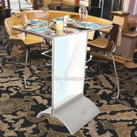 Support de menu triangulaire en aluminium, porte-menu pratique, fournit de bonne qualité, usine