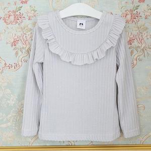 Camisetas Personalizadas Baratas de Manga Larga con Cuello de Hoja de Loto para Niños, Compra de Ropa en Línea - Product Image 1