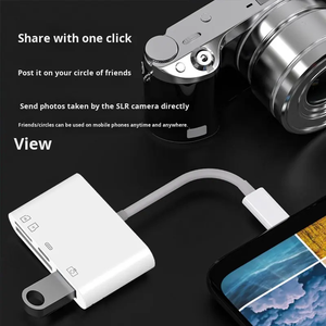 Adattatore per Schede di Memoria <span class=keywords><strong>USB</strong></span>, <span class=keywords><strong>SD</strong></span>, TF, Fotocamera, Lettore di Schede Compatibile con Trasmissione e Ricarica, <span class=keywords><strong>Convertitore</strong></span> OTG - Product Image 6
