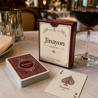 Cartes à Jouer Promotionnelles Personnalisées Jinayon Écologiques et Recyclables pour Restaurants Français, en Papier Blue-Core 310 g/m², Jeu de Cartes Cadeau de Fidélité