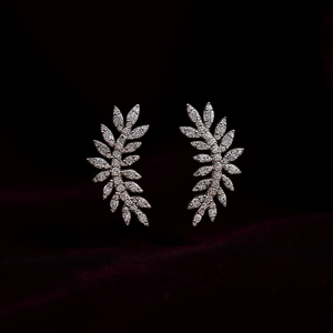 E2142 Orecchini con diamanti dorati, taglio marquise, colore D naturale, gioielli classici da sposa da donna - Product Image 2