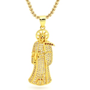 จี้ซานต้ามูเออร์เตอร์สร้อยคอทันสมัยสร้อยกระดูกไหปลาร้าสร้อยคอสไตล์สปอร์ตทำจากไม้ไผ่สีสันสดใสสร้อยคอสเวตเตอร์ไข่มุก - Product Image 3