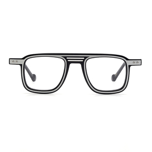 ファッショナブルなスクエアフレームメンズトレンディーなロックメガネフレーム高品質のアセテート装飾近視眼鏡フレーム - Product Image 6