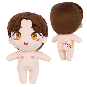 Tiktok Hot Selling Creativity Figuren Schattige Poppen Dier Stripfiguur Design Kleding Gevulde Kpop Star Pop Knuffel