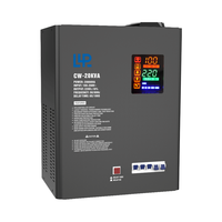 Régulateur de tension automatique monophasé KEBO AC 20KVA, type relais, stabilisateur électrique, affichage LED, haute efficacité 0.98