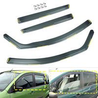 Deflectores de Viento, Lluvia y Sol para Auto, 4 Piezas, Visera para Ventana, Compatible con Ford Fiesta MK6 5 Puertas Hatchback 2002-2008