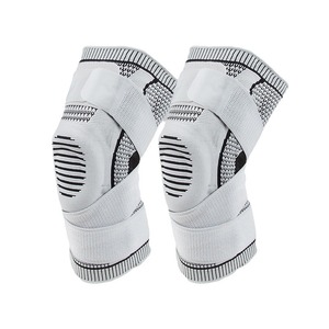 <span class=keywords><strong>Genouillère</strong></span> à compression croisée réglable, <span class=keywords><strong>genouillère</strong></span> respirante en tricot avec coussin en silicone pour la course à pied, le basketball, la randonnée - Product Image 1