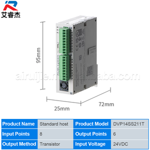 โมดูล IO รุ่นใหม่แท้ DVP14SS211R 24VDC 8 อินพุต/6 เอาท์พุต PLC Programmable Logic Controller DVP14SS211T PLC Controller มีสินค้าในสต็อก - Product Image 3