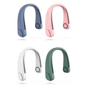 2022 été ventilateur de refroidissement Mini cou suspendu ventilateur mains libres USB Rechargeable Portable refroidissement par Air cou ventilateur boîte petit plastique blanc - Product Image 2