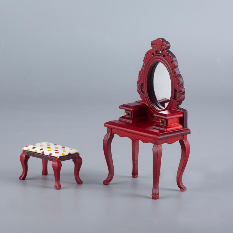 Red dresser stool