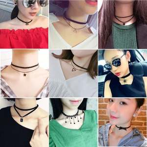 Collar Gótico Elástico de Encaje Negro Retro Estilo Henna Boho para Venta al por Mayor - Product Image 2