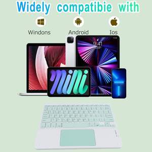 Clavier portable sans fil rechargeable et fin pour ordinateur de bureau, avec pavé tactile, compatible iPad et tablettes Samsung - Product Image 6