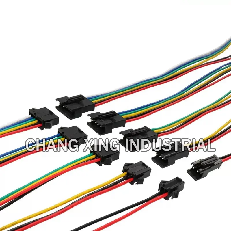 Customizable 2 3 4 5 6 7 Pin Male And Female JST SM 2.54mm Connector Wire Cable Pigtail Plug For LED Strip JST Connector