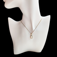 Collier personnalisé en or 10 carats avec pendentif solitaire en diamant taille coussin et taille ancienne européenne pour hommes et femmes