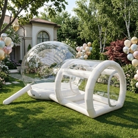 YIBEI Château Gonflable Commercial Blanc en PVC 3*5m, Tente Bulle Gonflable, Maison à Bulles, Ballon Écologique, Capacité 400kg pour Mariage