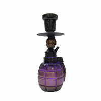 Narguilé Shisha en résine à couleur changeante avec miroir Technique Grenade Design Unique Bar Shisha Hookah