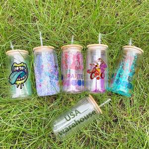 Verre à double paroi transparent de 12 oz pour impression par transfert thermique par sublimation - Product Image 2