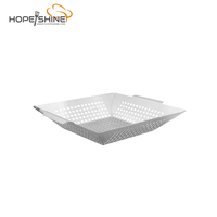 Panier de cuisson de luxe en acier inoxydable, panier de barbecue durable, accessoire de cuisson pour barbecues au charbon et au gaz