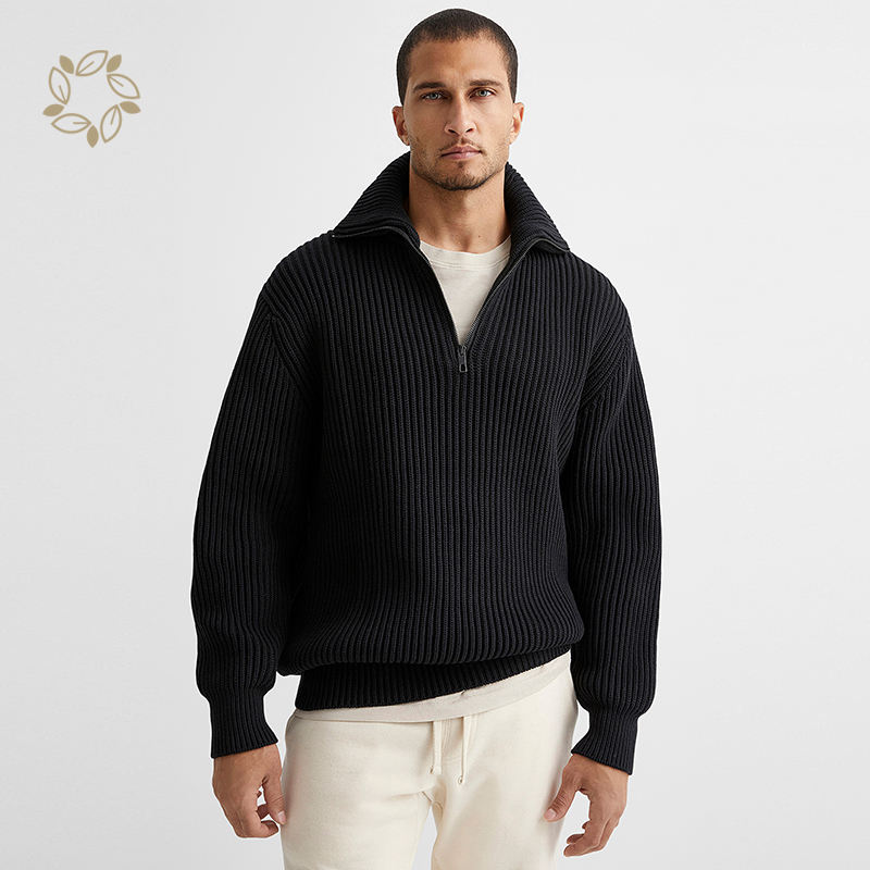 Moda y alta calidad hombres media manga suéter