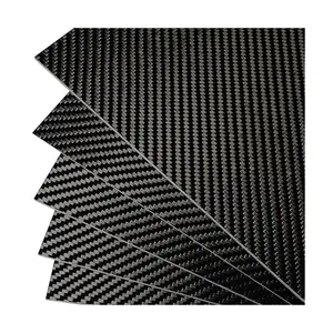 500X600X1.0MM 2,0 MM 3,0 MM 4,0 MM 5,0 MM 6,0 MM 100% MM Hoja de fibra de carbono 3K Placa de fibra de carbono Superficie mate Hoja de panel de tejido de sarga