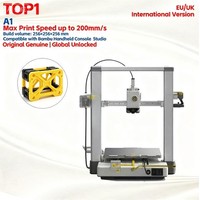Imprimante 3D Bambo A1, version UE/Royaume-Uni, entièrement débloquée, authentique, impression rapide, machine FDM pour la création de modèles
