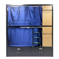 Vente à chaud Lit superposé double Mobilier scolaire pour étudiants Loft Lit double en bois Lits d'appartement Lit mezzanine pleine grandeur