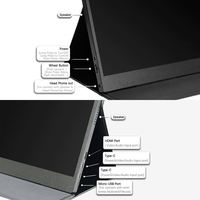 SIBOLAN 15.6 pouces 1080P FHD batterie 8000mAh intégrée moniteur de jeu portable type-c usb double écran moniteur pour ordinateur portable