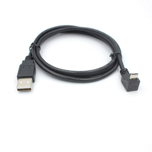 Cable de datos Sw Micro Usb de 0,25, 0,5, 1, 1,5 metros, curvado a 90 grados para teléfonos Android, cable de cobre de carga rápida - Product Image 1