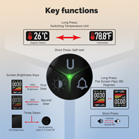 Sensor Suhu dan Kelembapan 3-in-1/4-in-1 Detektor Gas Beracun & Karbon Dioksida Alarm Suara+Lampu Plastik ABS untuk Dapur & Garasi