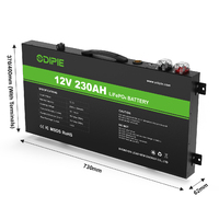Batterie au lithium LiFePO4 ultra-mince OEM d'usine 12,8 V 12 V 200 Ah 230 Ah pour Toyota Land Cruiser Nissan Patrol Off Road Camper