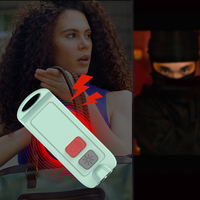ARIZA – bouton SOS d'urgence pour femmes, filles et enfants, étanche IP66, alarme sonore et lumineuse, 130db, porte-clés d'auto-défense rechargeable de type C