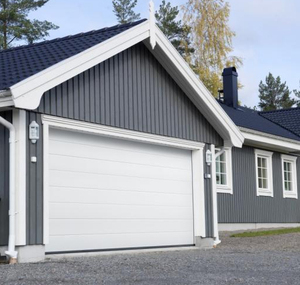 Piastra in alluminio bianco addensato pannello ribaltabile porta del garage Villa sicurezza antifurto porta del garage con <span class=keywords><strong>finestra</strong></span> - Product Image 2