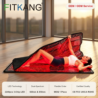 Selimut Terapi Cahaya Merah Fitkang OEM 660nm 850nm untuk Seluruh Tubuh, Rendah EMF, Bebas Kedip, dengan 6720-chip