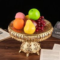 Plateau à fruits luxueux et décoratif pour la maison, le salon, la table basse, les fruits et les collations.