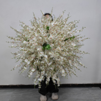 Usine de fleurs artificielles DKB, vente en gros de boules de fleurs artificielles en soie pour centre de table de mariage, décoration de table de mariage