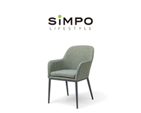 SIMPOLIFESTYLE Mobilier d'extérieur moderne haut de gamme Table de jardin de luxe Fauteuil de balcon en aluminium Tissu SIVA résistant aux UV