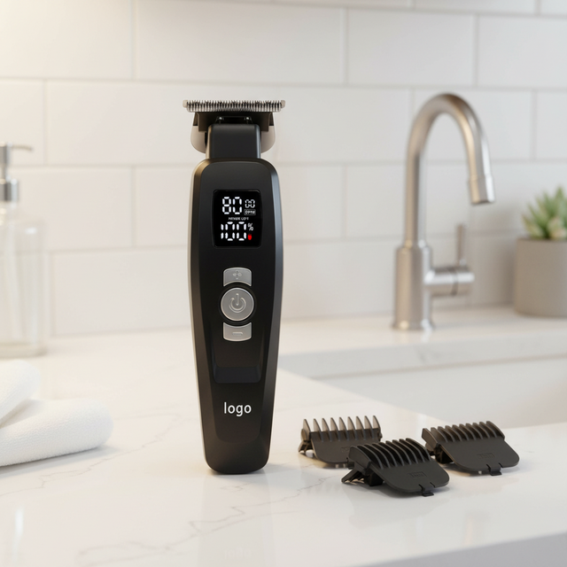 Barber Professional Cordless LCD Display Rechargeable Hair Trimmer for Men Hair Cutting Machine