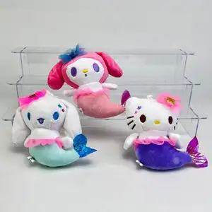 Mix all'ingrosso 4 pollici famoso popolare piccolo Anime simpatico cartone animato Sanrio a buon mercato giocattoli di peluche portachiavi