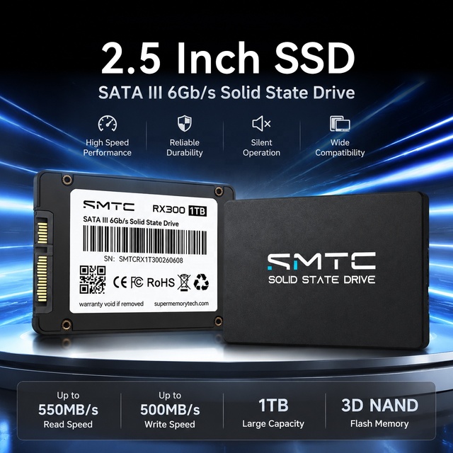 Factory Supply High Quality 3D NAND Chip 2.5 Inch SATA Disco Duro SSD De 1TB for Computer Assembly and Brand Customization