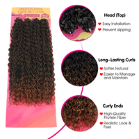 Extensions de cheveux synthétiques bouclés Julianna Premium résistantes à la chaleur 4X 300g en fibres protéinées bio organiques pour tresses au crochet