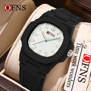 Orologi da <span class=keywords><strong>Uomo</strong></span> Quadrati in Silicone Nero e Oro, <span class=keywords><strong>Marca</strong></span> <span class=keywords><strong>di</strong></span> Lusso, Impermeabili, al Quarzo, Sportivi, Regalo per <span class=keywords><strong>Uomo</strong></span> 1322 - Product Image 2