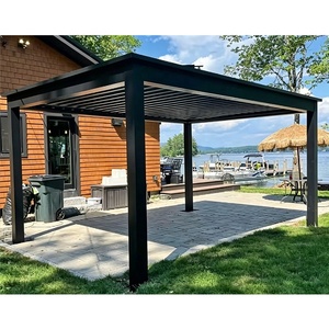 Pergola motorisée en aluminium, imperméable, pour jardin, cour, patio, abri solaire, pavillon en aluminium, gazebo en aluminium - Product Image 1