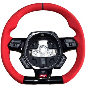 Volant en fibre de carbone compatible avec Lamborghini Aventador LP700 LP720 LP740 LP750SV LP770, cuir compatible avec Huracan Urus - Product Image 2